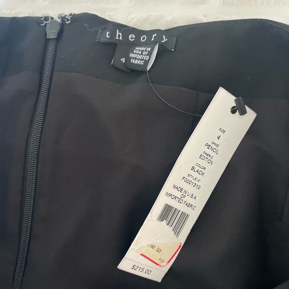 Theory Black Knee-Length Pencil Skirt for Work - Picture 3 of 10